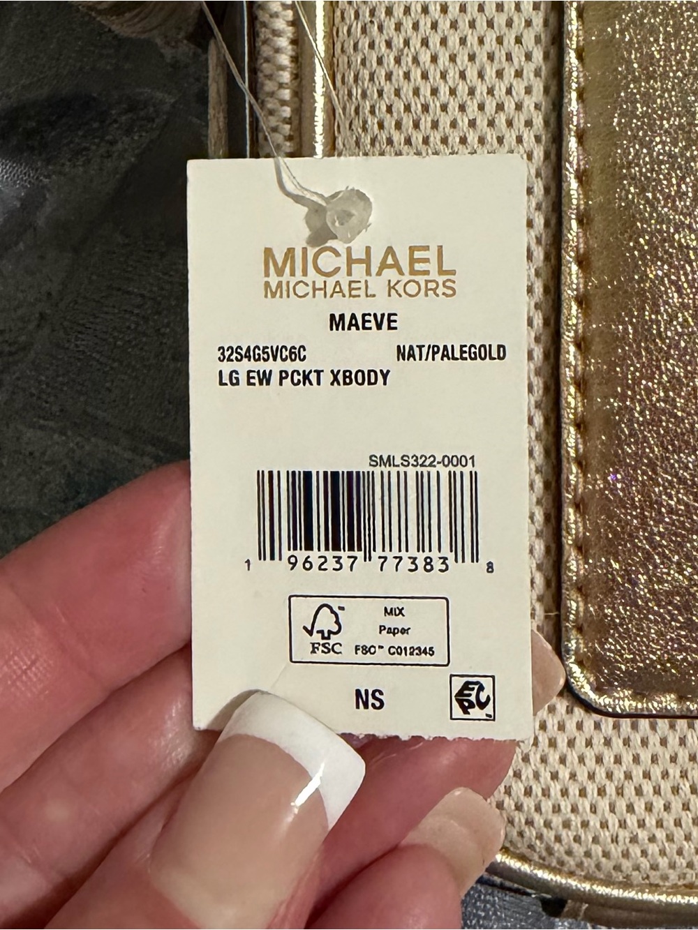 Michael Kors Metallic Gold Crossbody Camera Bag with Logo Strap - Picture 3 of 4